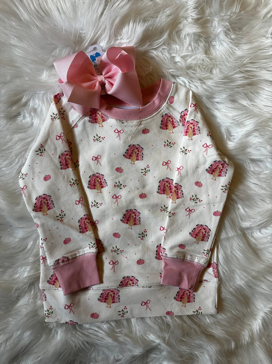 Three Little Ducks Gobble Pink Sweatshirt