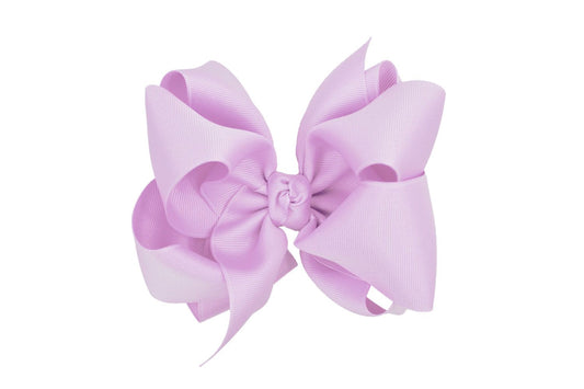 Beyond Creations HUGE 2.25" Grosgrain Bow w/knot on med alligator clip
