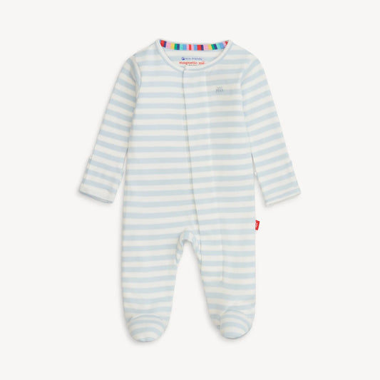 Magentic Me Blue Stripe Footie