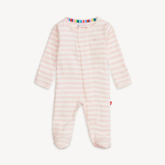 Magentic Me Pink Stripe Footie
