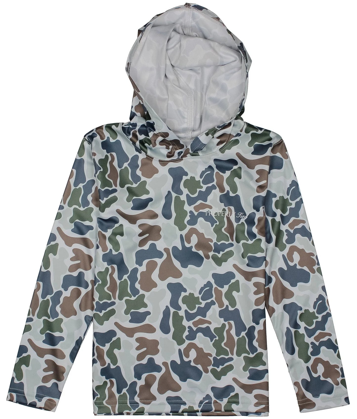 Properly Tied Boys Sportsman Performance Hoodie - Terra Camo