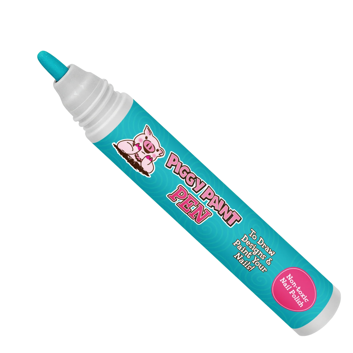 Twirly TEAL Piggy Paint Pen Non-Toxic Kids Nail Polish
