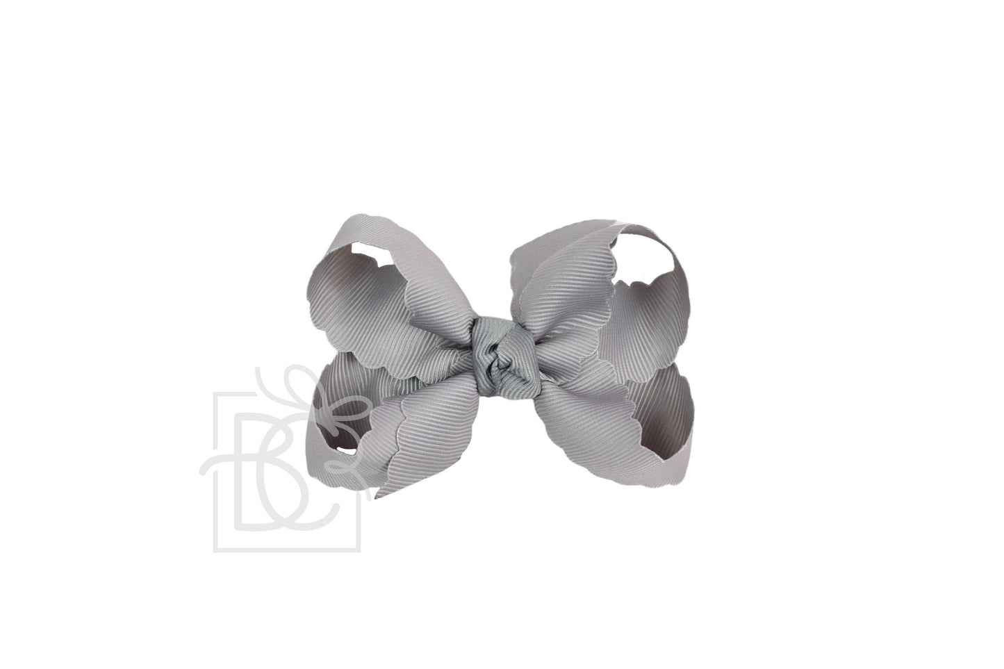 SCALLOPED EDGE BOW: Fresco / 5.5" Extra Large - 2.25" Ribbon on Alligator Clip
