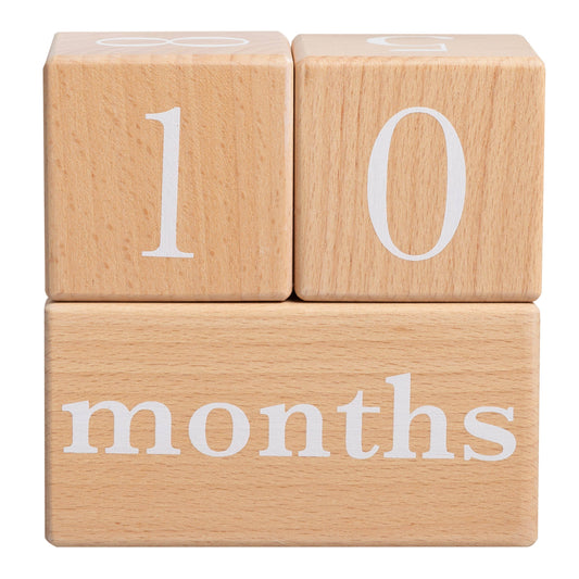 Natural Wooden Milestone Blocks Photo Prop
