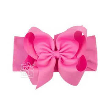 Beyond Creations-Wide Headband W/Classic Grosgrain Bow