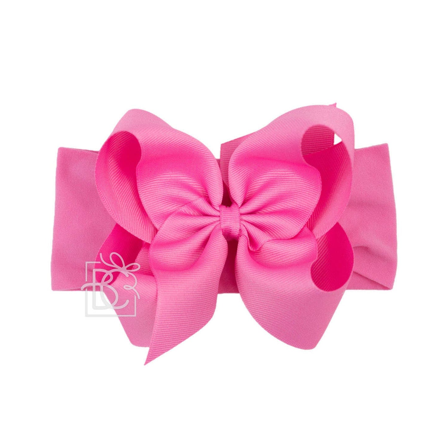 WIDE PANTYHOSE HEADBAND W/CLASSIC GROSGRAIN BOW: RED / 0-3 Months / 5.5" Huge