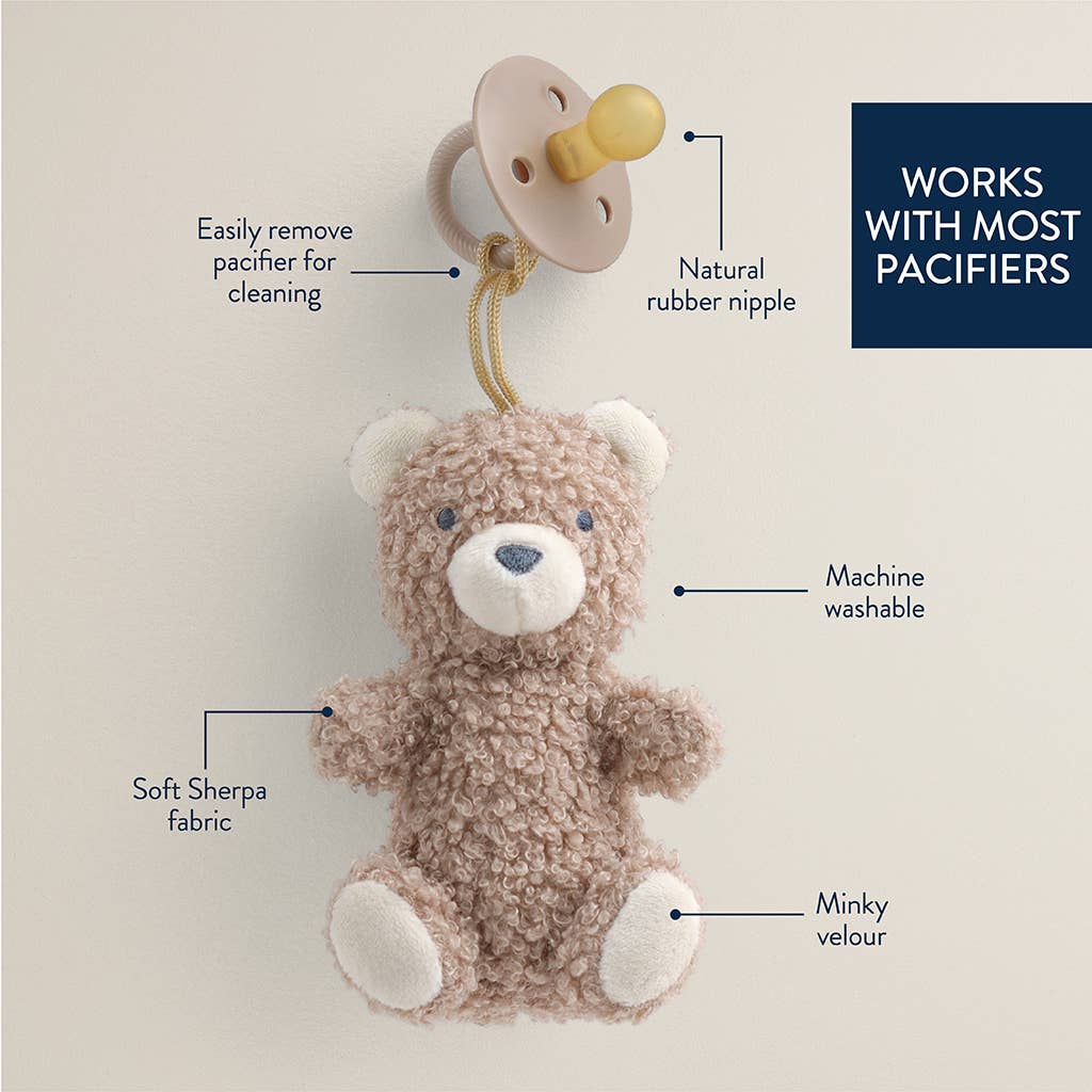 *NEW OPTIONS* Bitzy Pal Natural Rubber Pacifier & Plush: Bow