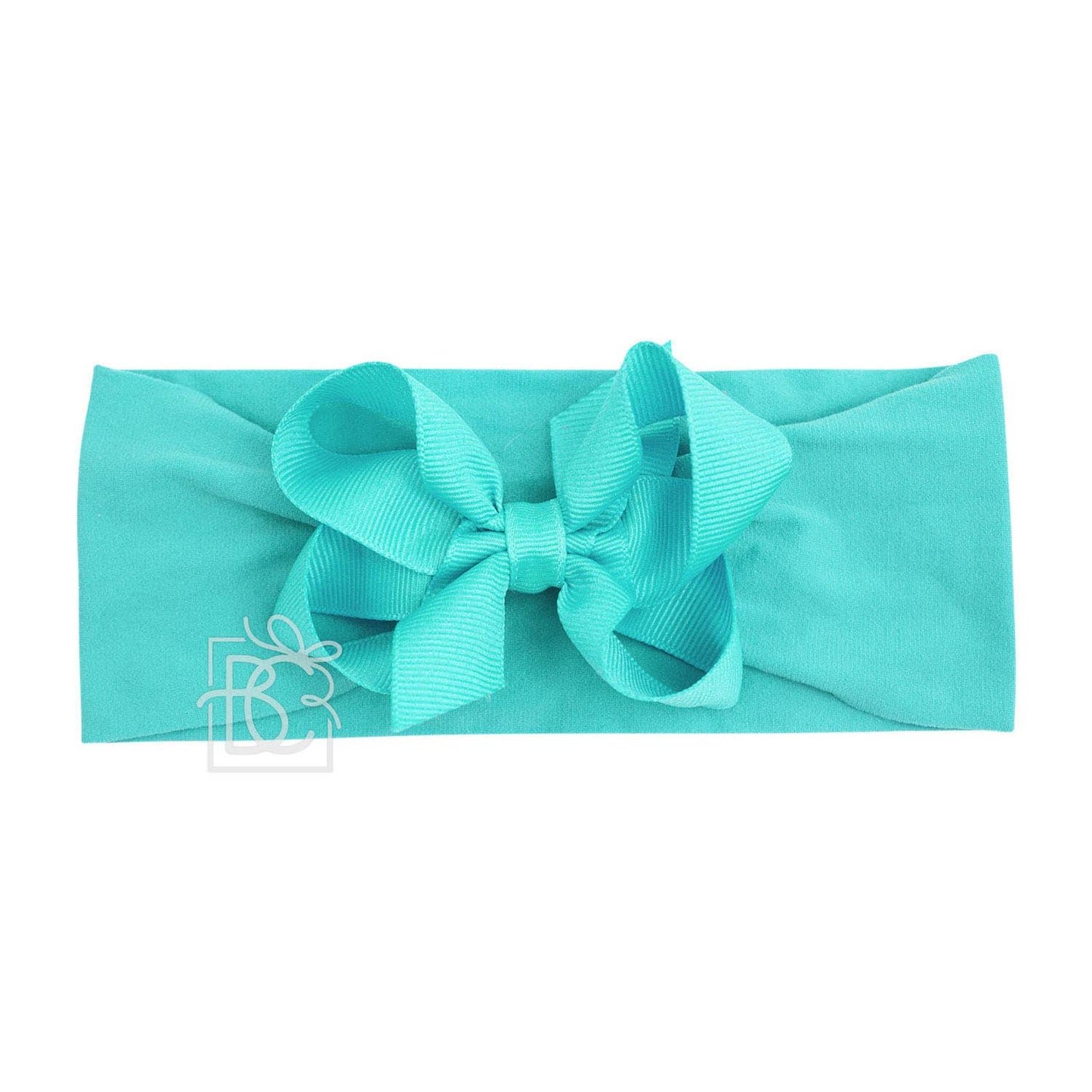 WIDE PANTYHOSE HEADBAND W/CLASSIC GROSGRAIN BOW: HOT PINK / 0-3 Months / 5.5" Huge