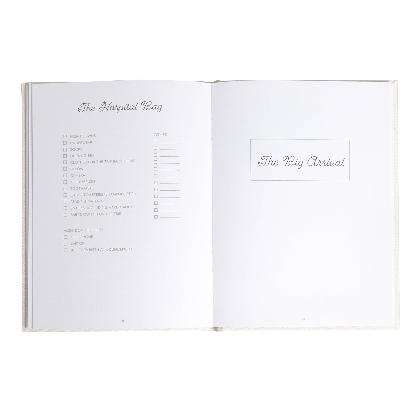 Linen Pregnancy Journal, Baby Shower Gifts, New Mom Gift