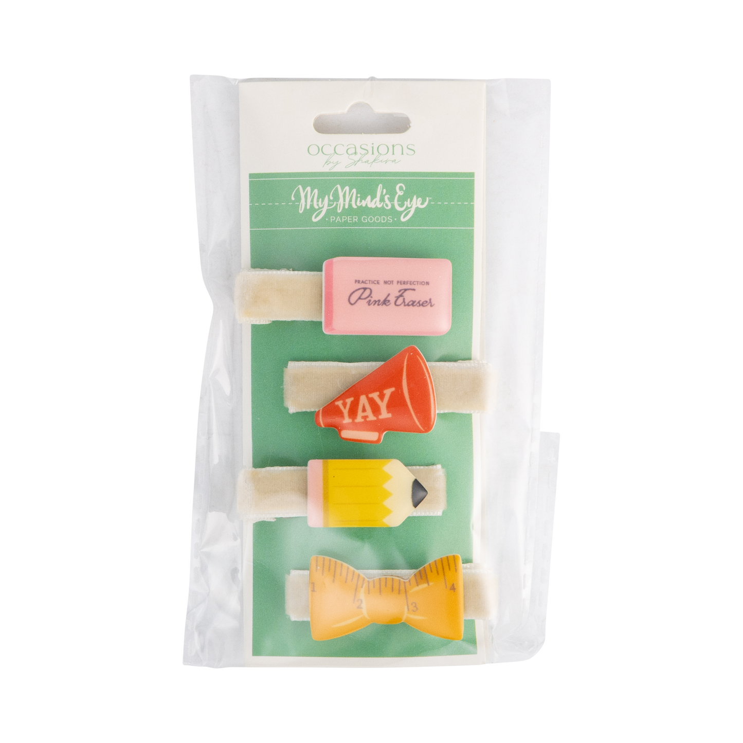 Occasions Back to School Resin Barrettes