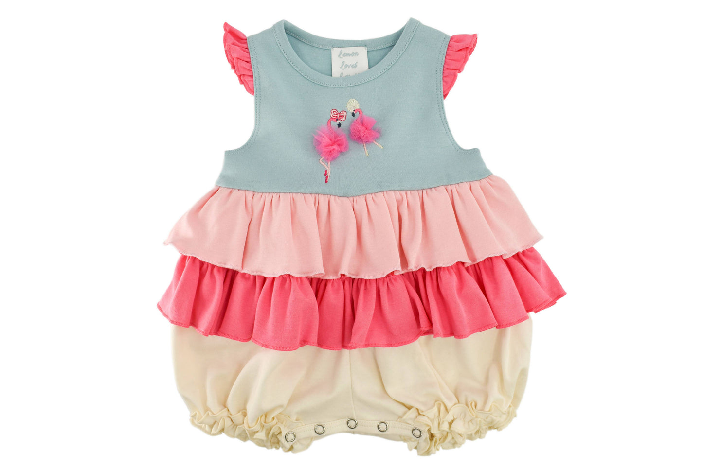 Lemon Loves Lime-Flamingo Ballet Bubble: 18-24mo