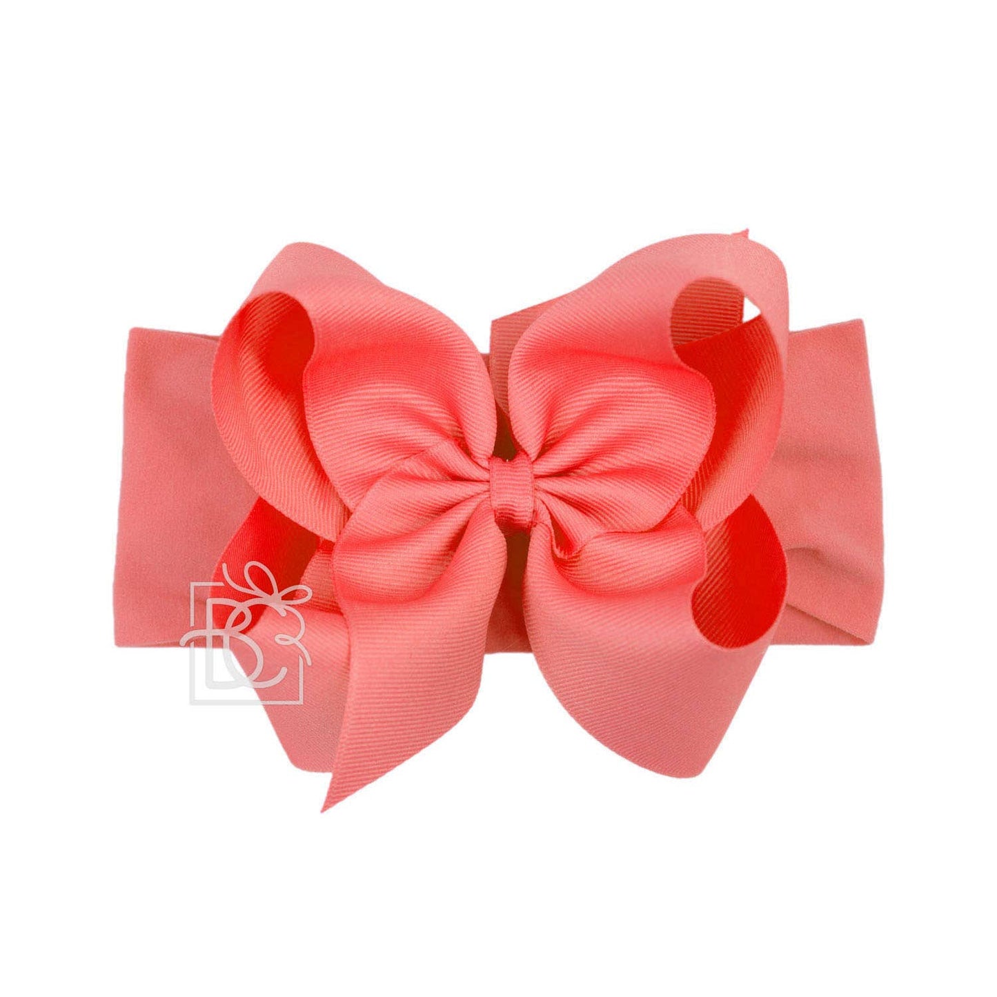 WIDE PANTYHOSE HEADBAND W/CLASSIC GROSGRAIN BOW: LIME JUICE / 3+ Months / 5.5" Huge