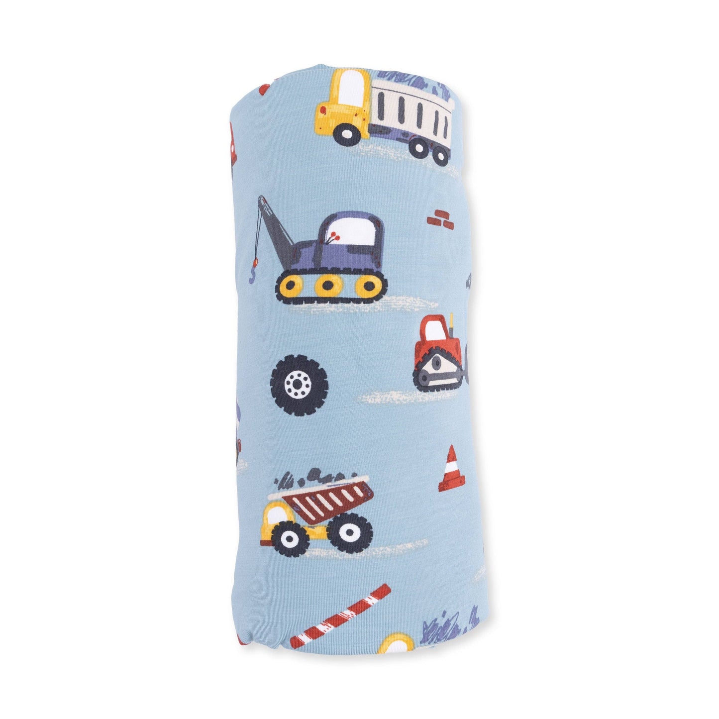 Crayon Construction - Swaddle Blanket: 45X45