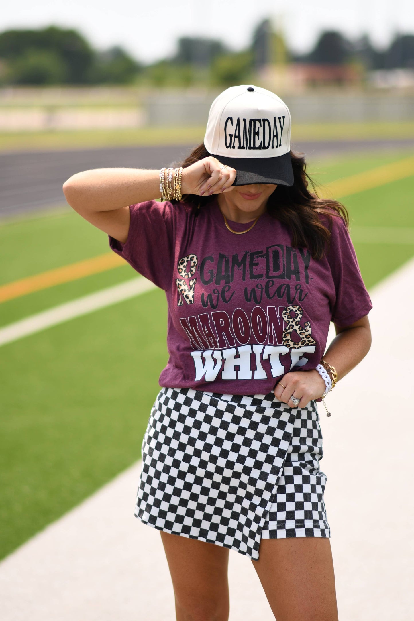 Youth On Game Days We Wear Maroon and White Tee