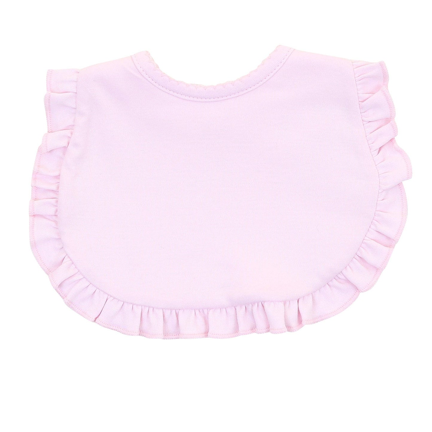 Magnolia Baby Solid Essentials Ruffle Bib - Pink
