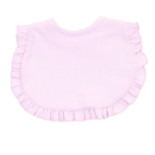 Magnolia Baby Solid Essentials Ruffle Bib - Pink