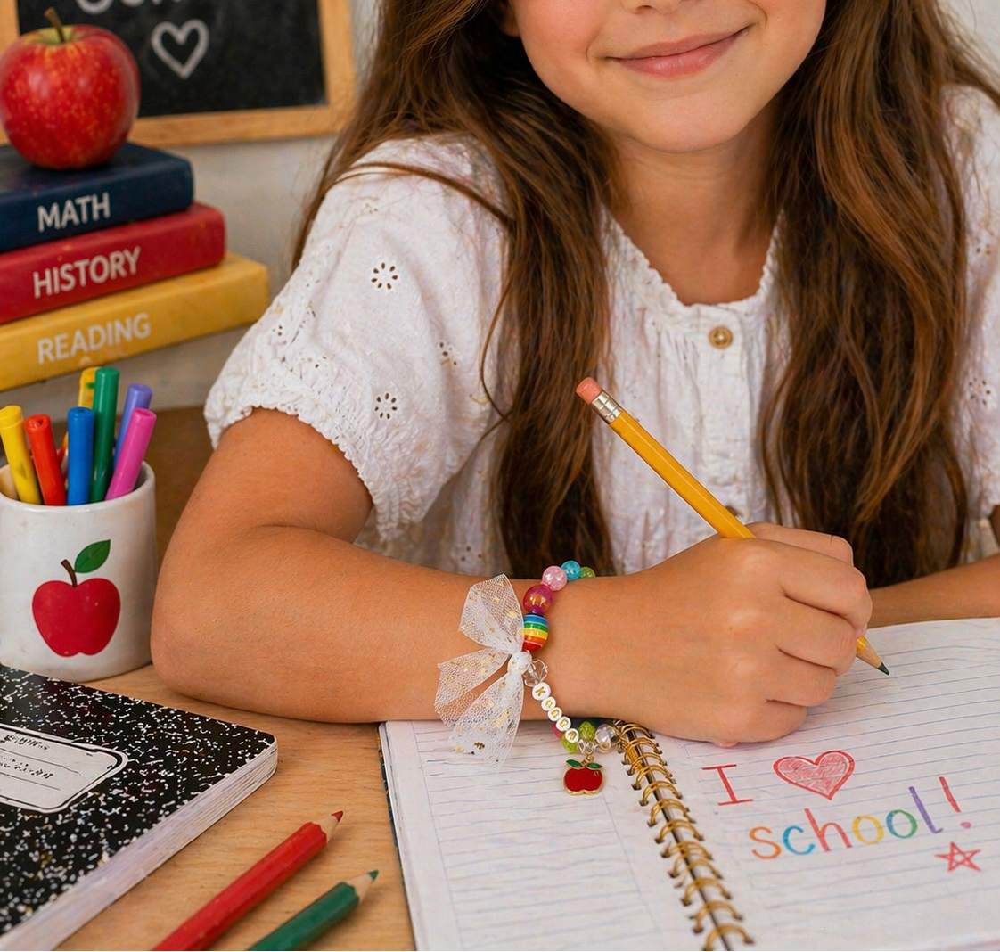 Beaded Stretch Bracelet - Kindergarten Cutie