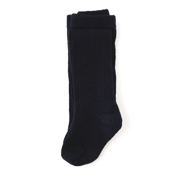 Little Stocking Co.- black cable knit tights