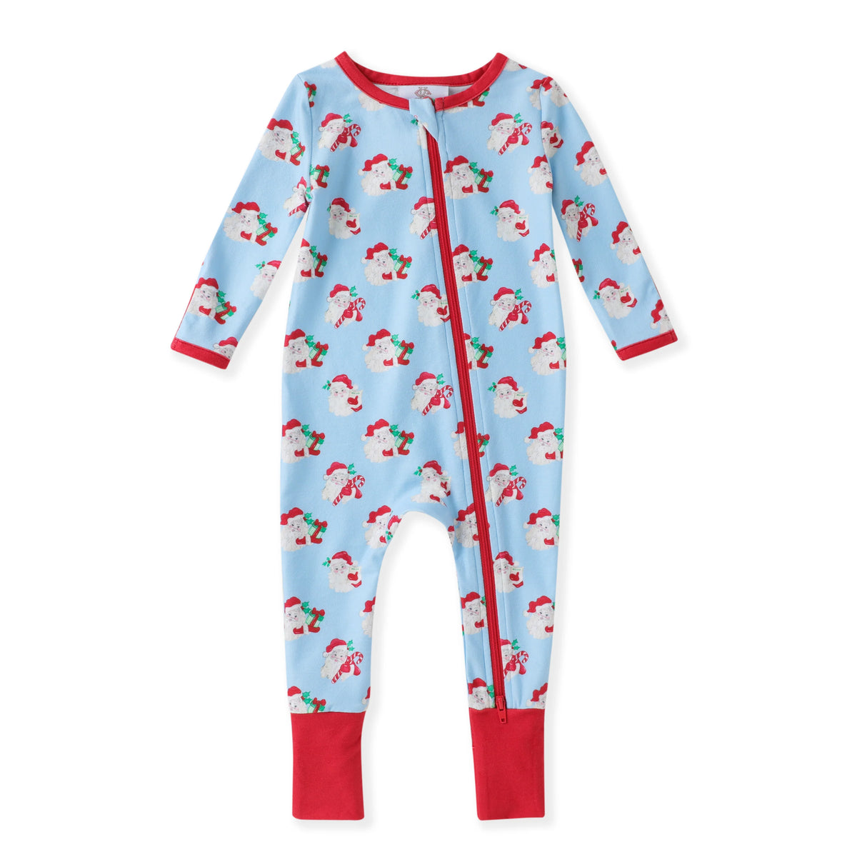 Swoon Kids  Dear Santa Blue Butterknit Layette Pajama