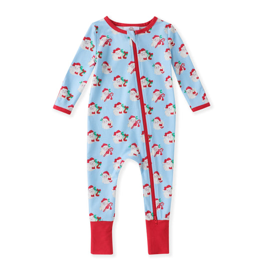 Swoon Kids  Dear Santa Blue Butterknit Layette Pajama