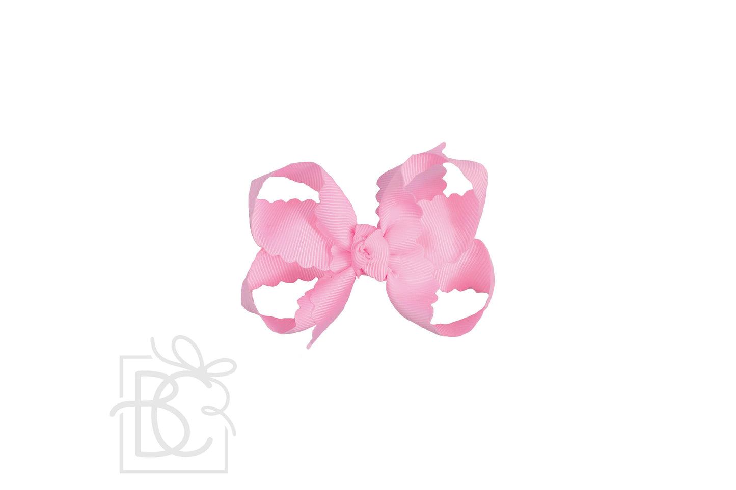 SCALLOPED EDGE BOW: Fresco / 5.5" Extra Large - 2.25" Ribbon on Alligator Clip