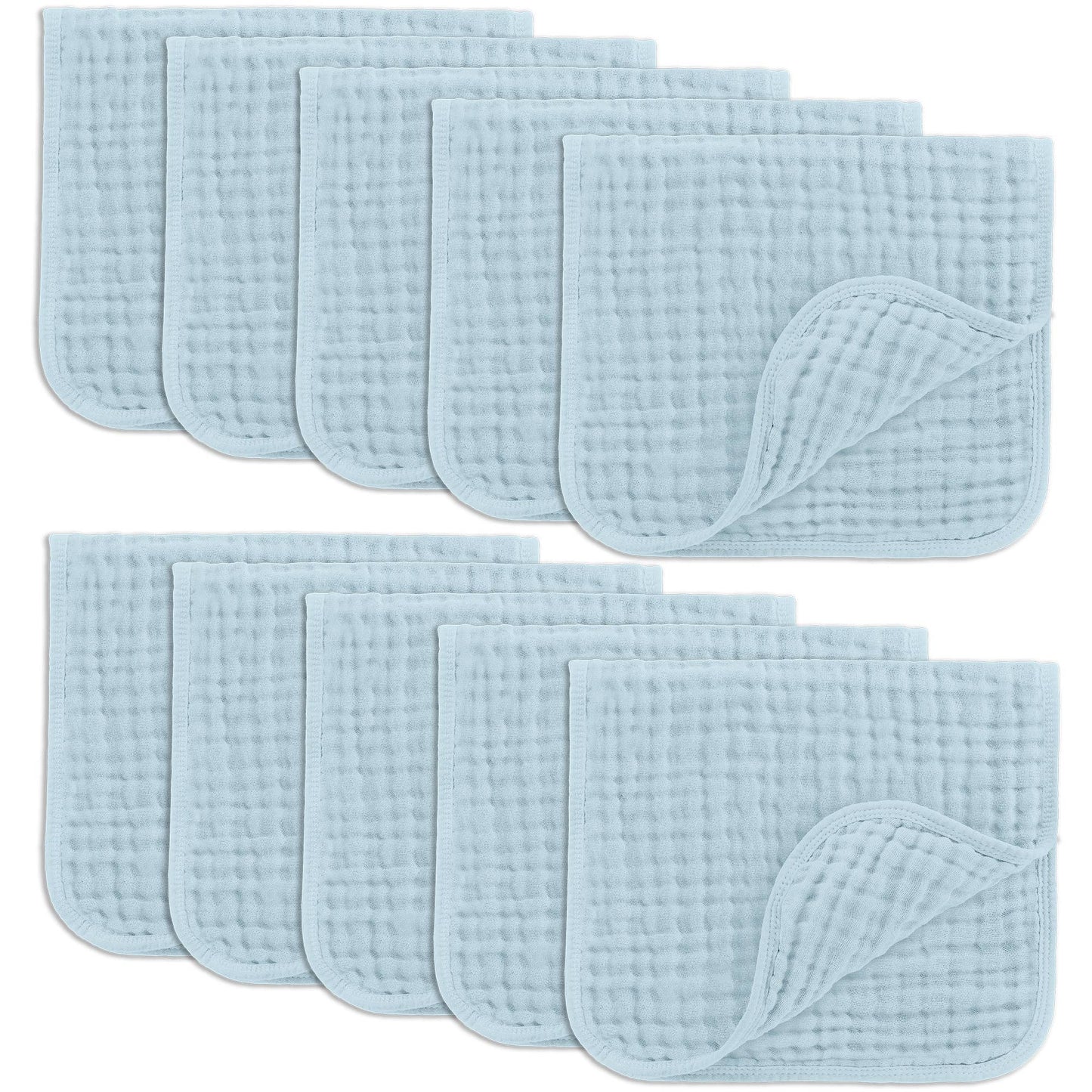 Comfy Cubs Baby Burp Cloths - 100% Muslin Cotton 6-Pack 20”X10”