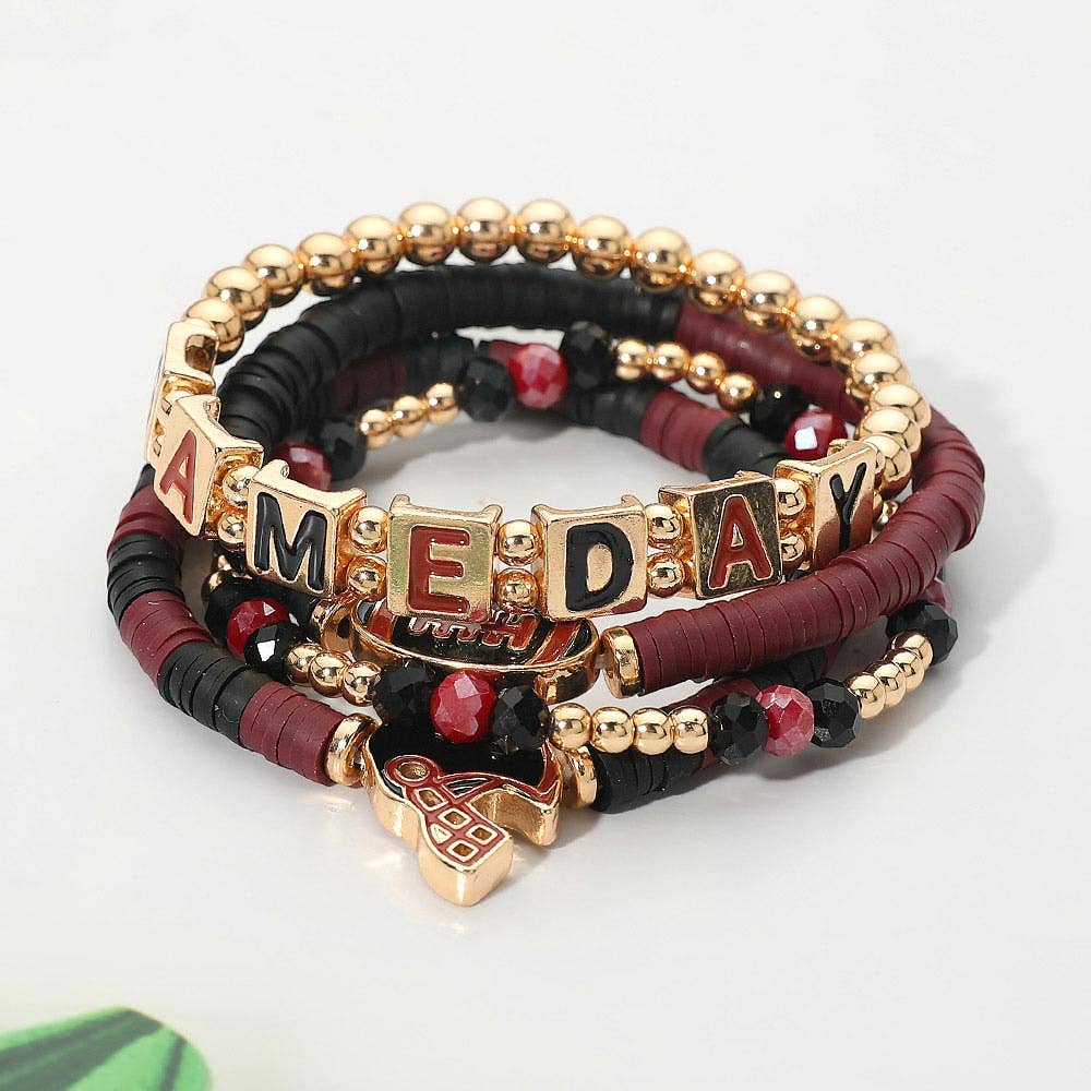 GameDay 4 piece Football Bracelet