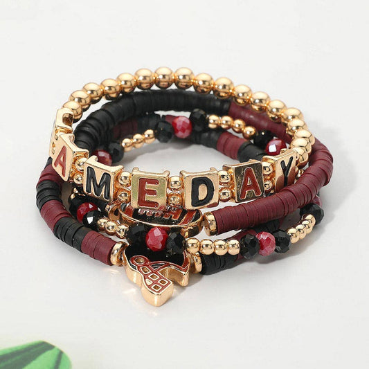 GameDay 4 piece Football Bracelet