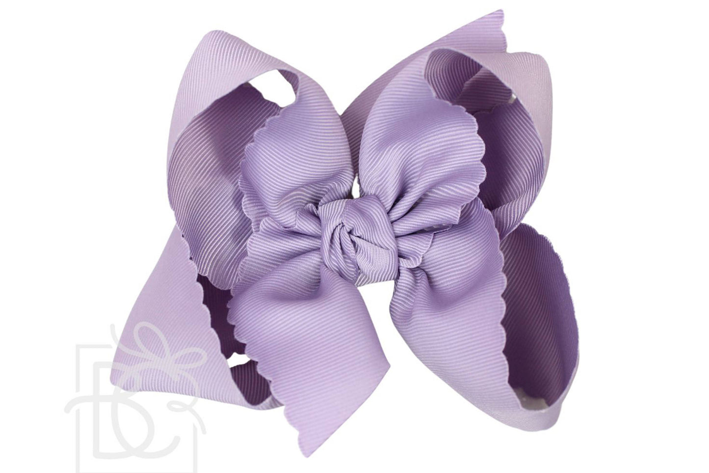 SCALLOPED EDGE BOW: Fresco / 5.5" Extra Large - 2.25" Ribbon on Alligator Clip