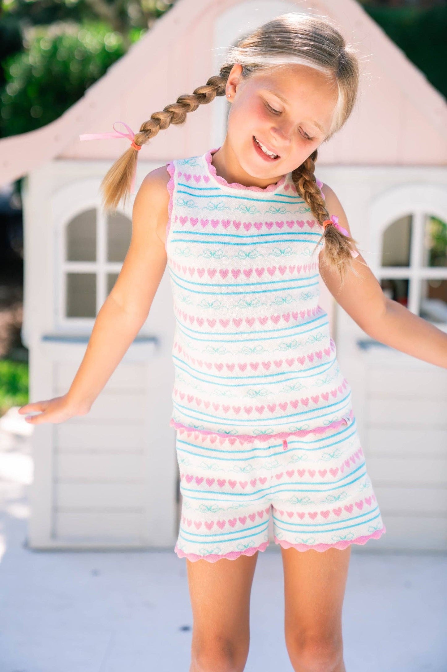 Heartstrings Knit Shorts Set