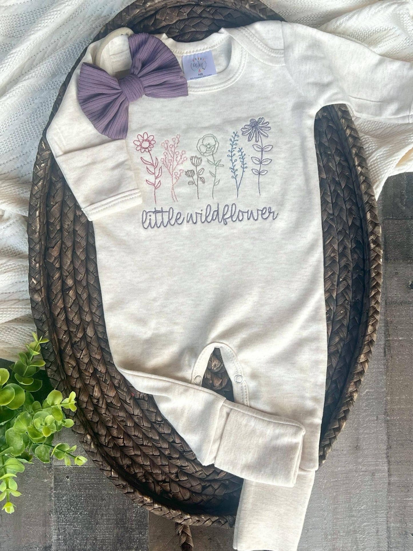 Baby Girl Romper | Little Wildflower: Preemie / Romper Only