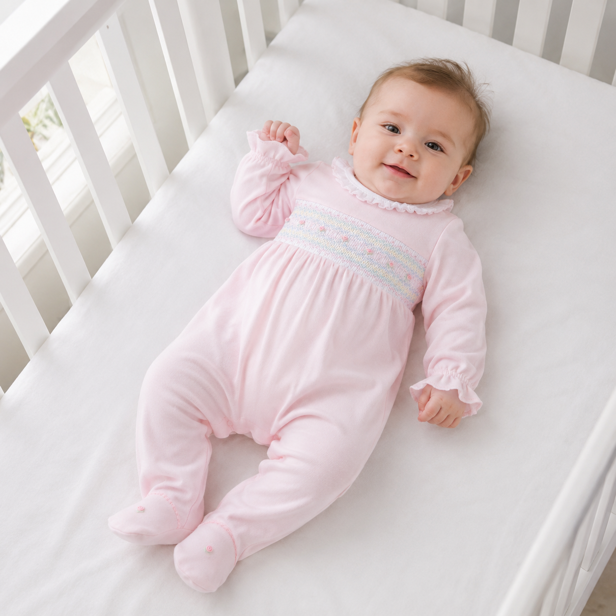 Magnolia Baby Junie's Classics Smocked Ruffle Footie