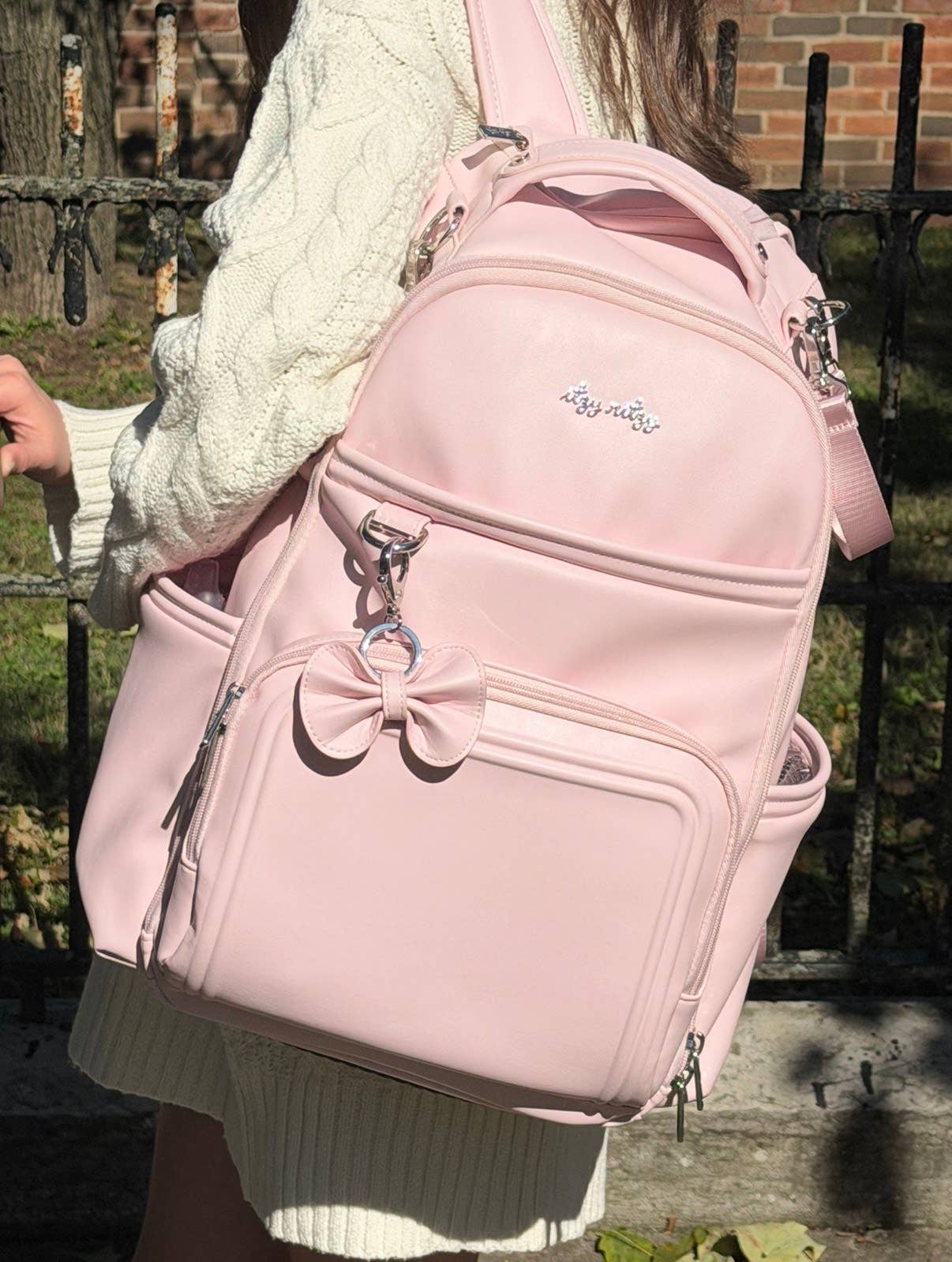 Itzy Ritzy Ribbons & Roses Boss Plus™ Backpack Diaper Bag
