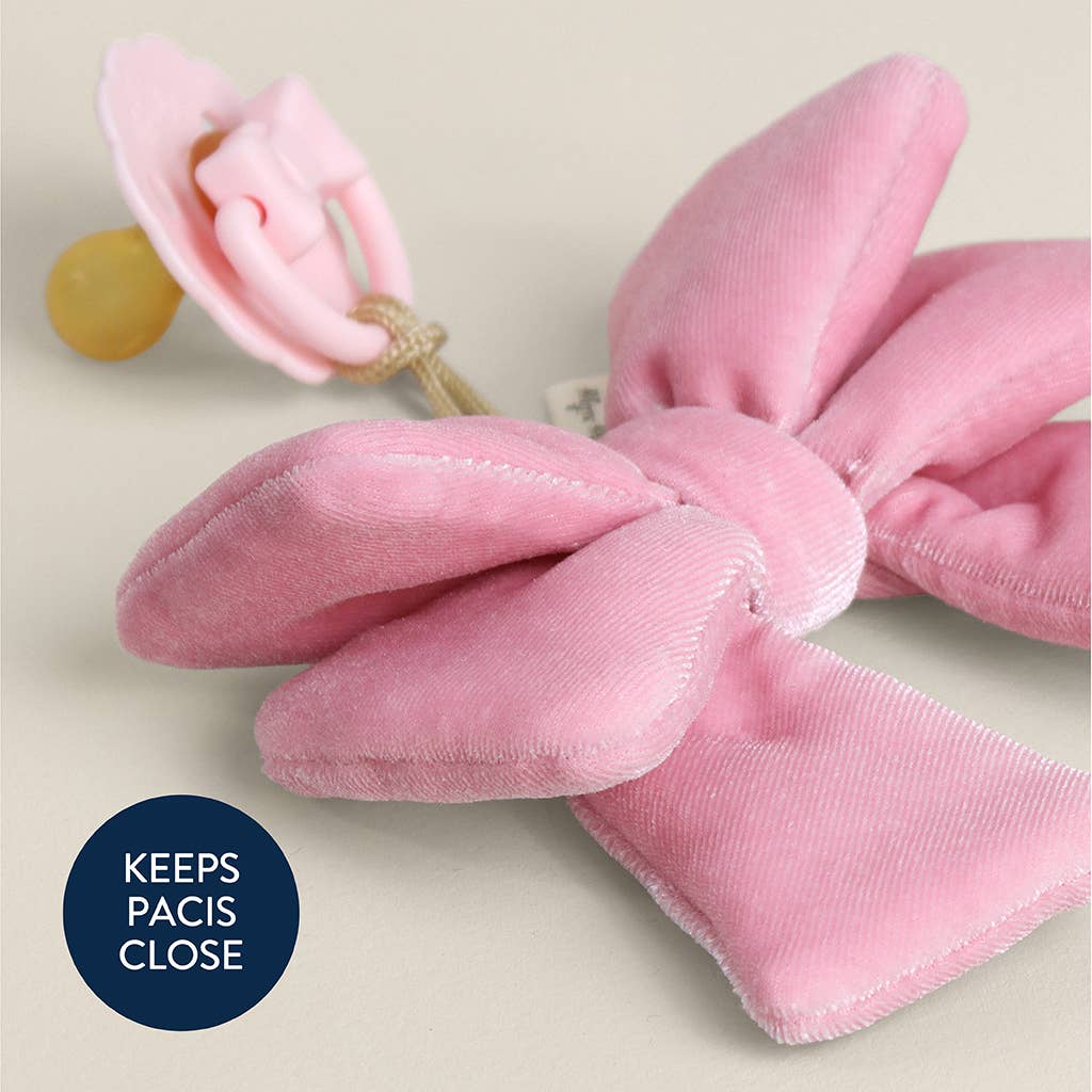 *NEW OPTIONS* Bitzy Pal Natural Rubber Pacifier & Plush: Bow