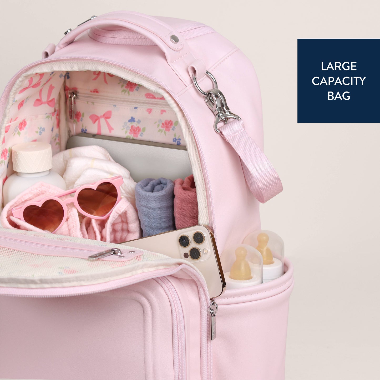 Itzy Ritzy Ribbons & Roses Boss Plus™ Backpack Diaper Bag