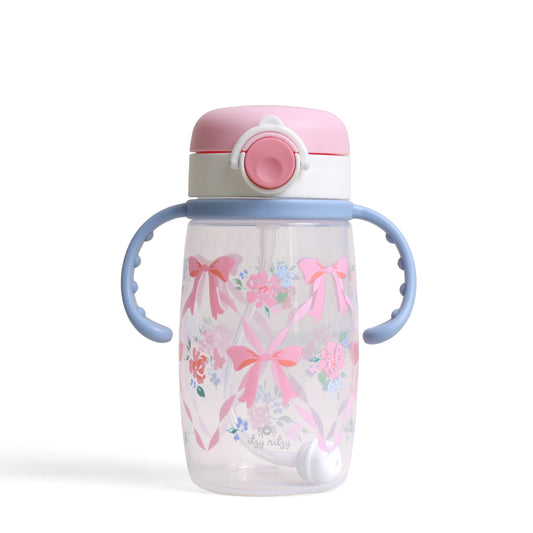 *NEW* Itzy Sips™ - Straw Cup With Snap-Close Lid: Ribbons & Roses