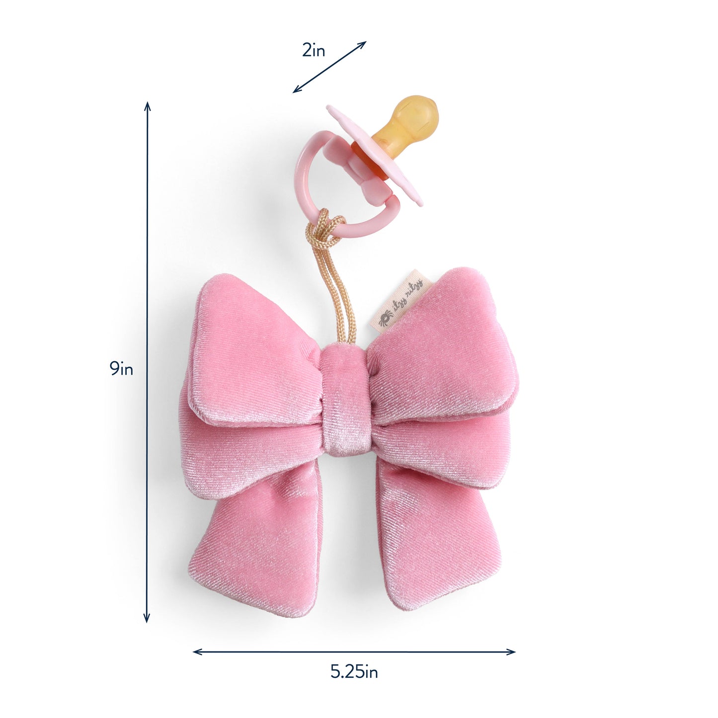 *NEW OPTIONS* Bitzy Pal Natural Rubber Pacifier & Plush: Bow