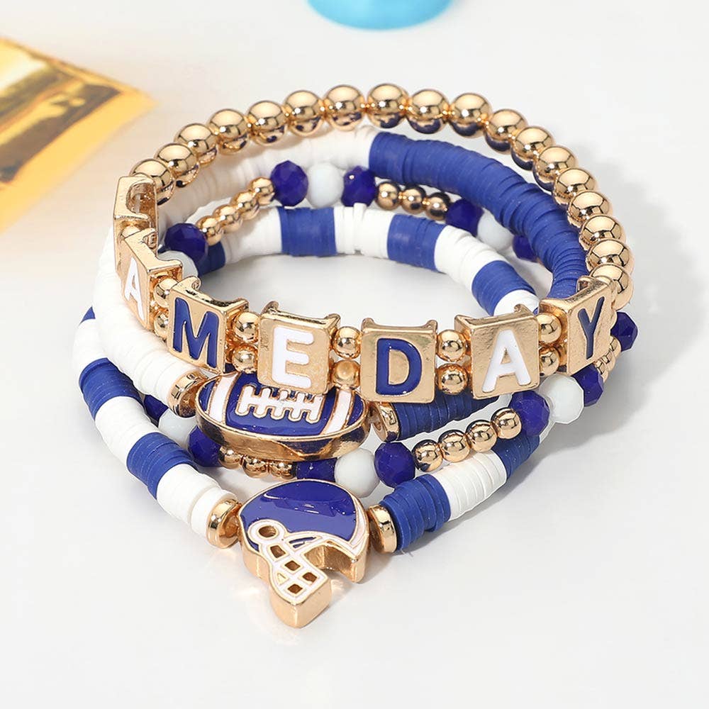 GameDay 4 piece Football Bracelet