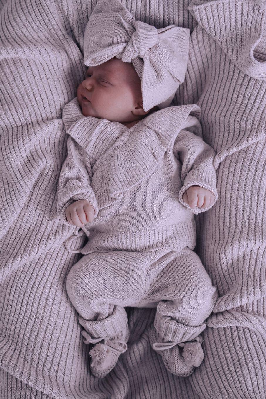 Bring Me Home Ruffle Bundle - Light Plum: Light Plum / Newborn