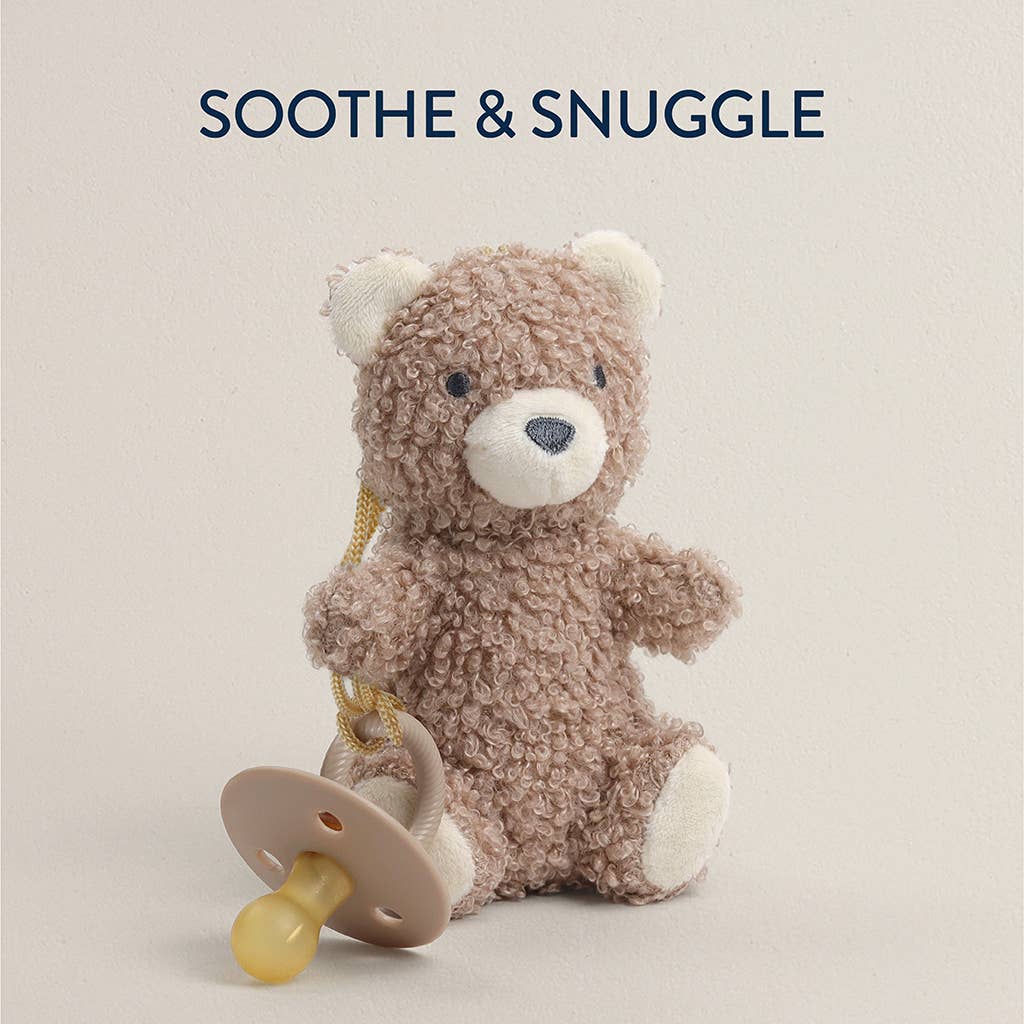 *NEW OPTIONS* Bitzy Pal Natural Rubber Pacifier & Plush: Bow