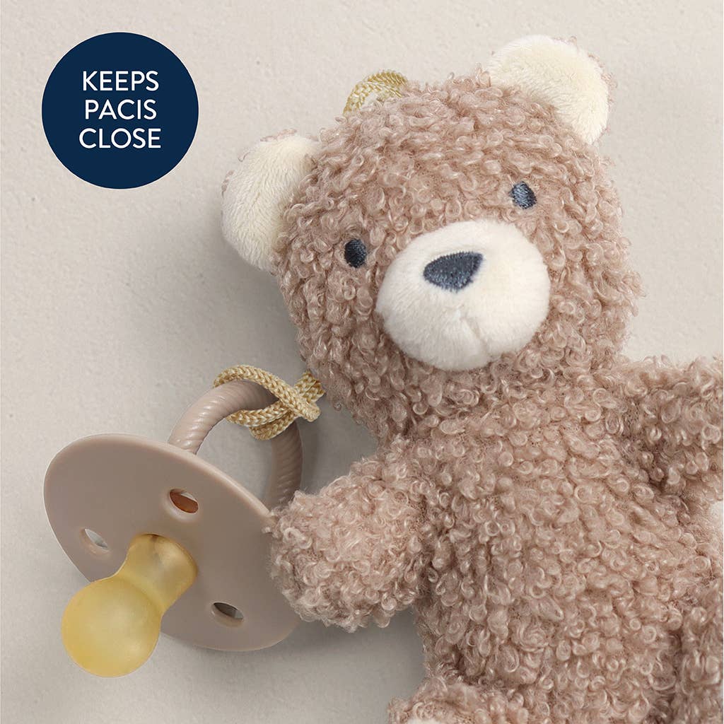 *NEW OPTIONS* Bitzy Pal Natural Rubber Pacifier & Plush: Bow
