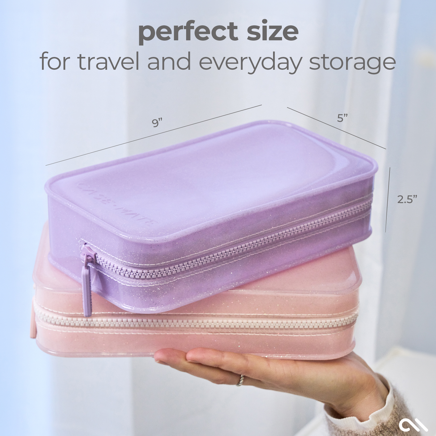 Case-Mate Jelly Makeup Bag: Ballet Pink Twinkle