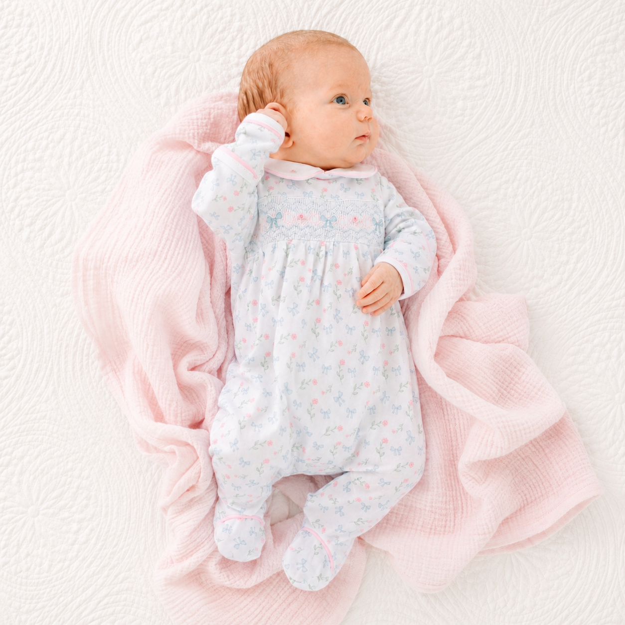 Magnolia Baby Evelyn's Classics Smocked Footie