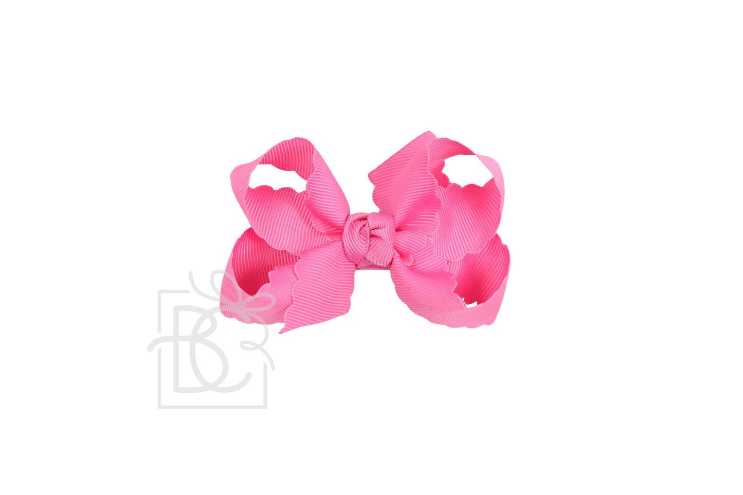 SCALLOPED EDGE BOW: Fresco / 5.5" Extra Large - 2.25" Ribbon on Alligator Clip