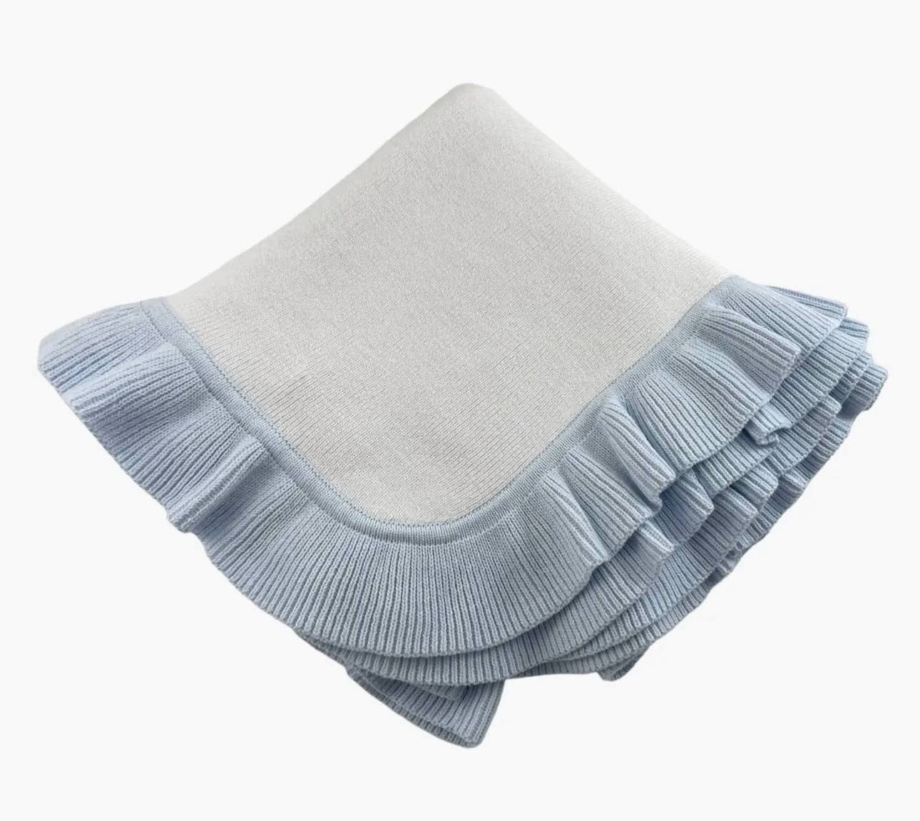 Nap Time RUFFLE Edge Cotton - Baby Quilt Blanket: