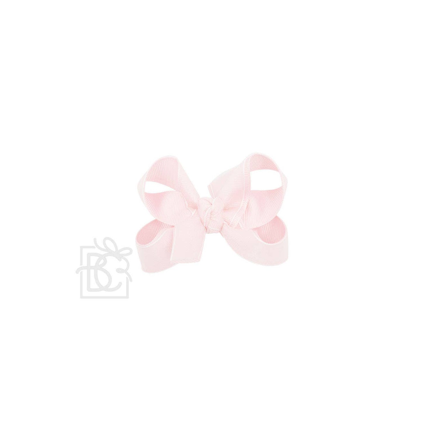 LAYERED ORGANZA/GROSGRAIN BOW ON CLIP: 6.5" Jumbo - 2.25" Ribbons on Lg. Alligator Clip / VANILLA
