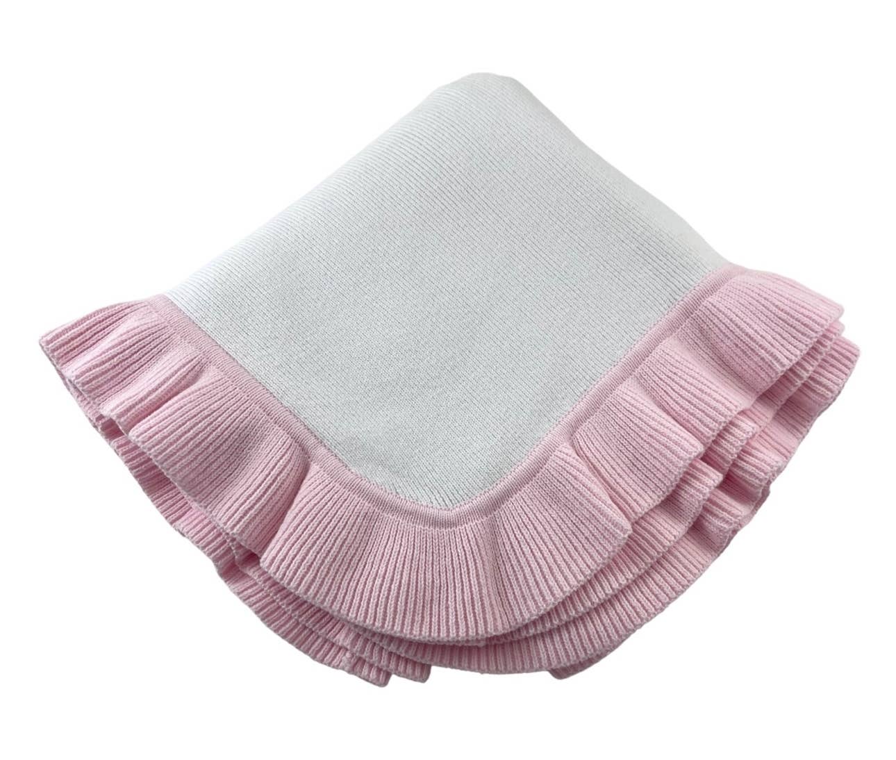 Nap Time RUFFLE Edge Cotton - Baby Quilt Blanket: