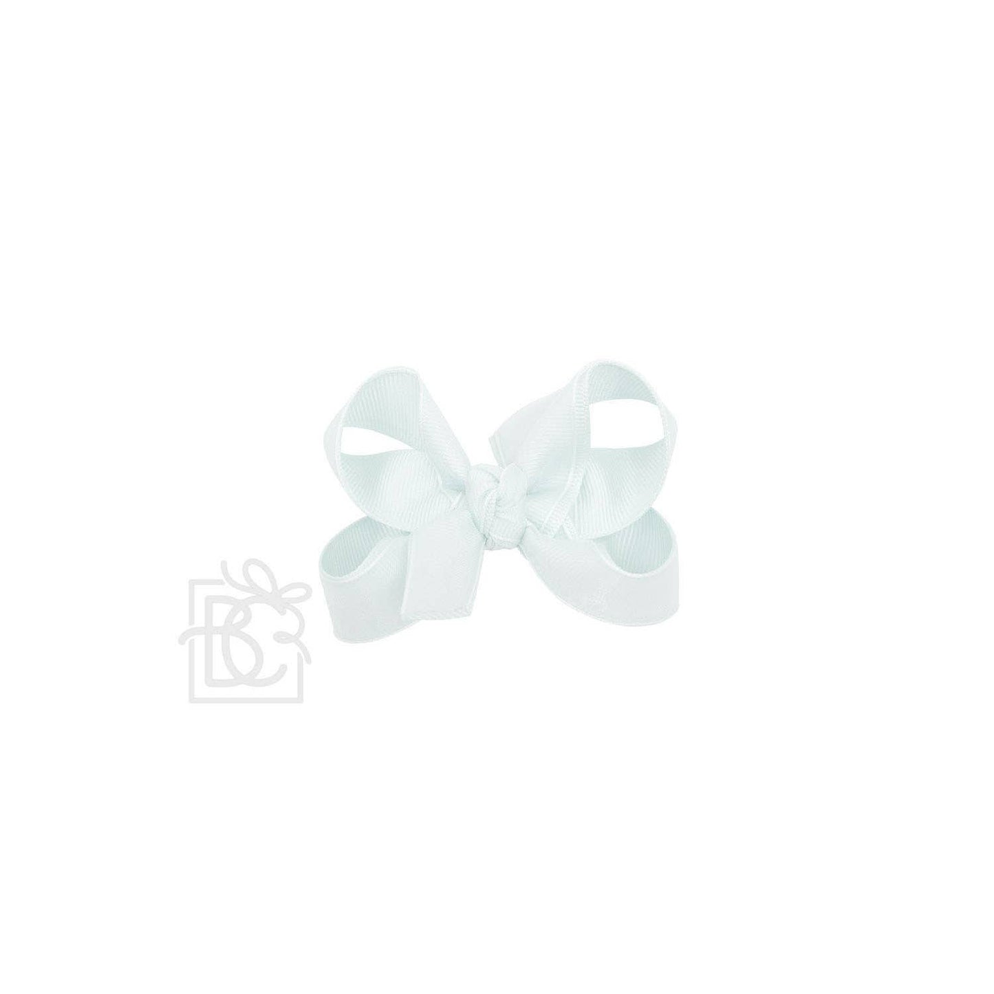 LAYERED ORGANZA/GROSGRAIN BOW ON CLIP: 6.5" Jumbo - 2.25" Ribbons on Lg. Alligator Clip / COPEN