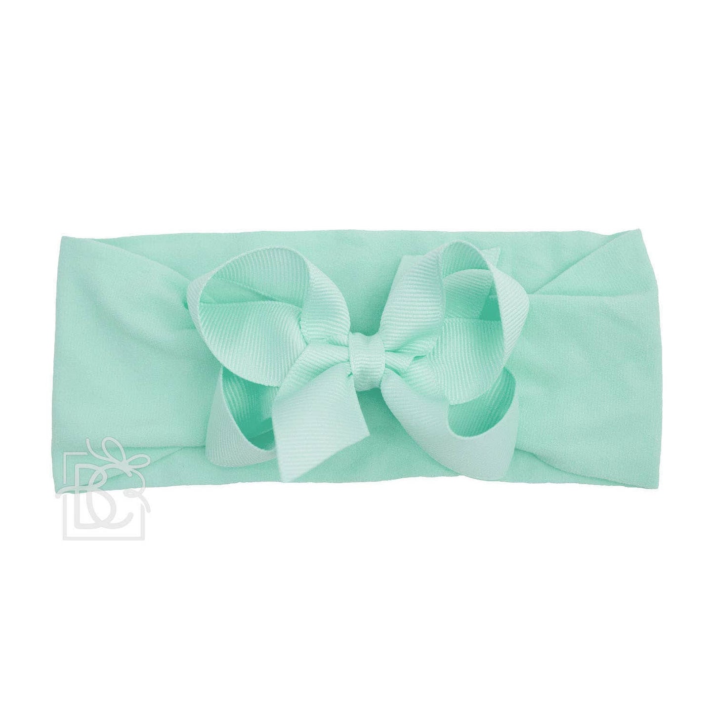 WIDE PANTYHOSE HEADBAND W/CLASSIC GROSGRAIN BOW: HOT PINK / 0-3 Months / 5.5" Huge