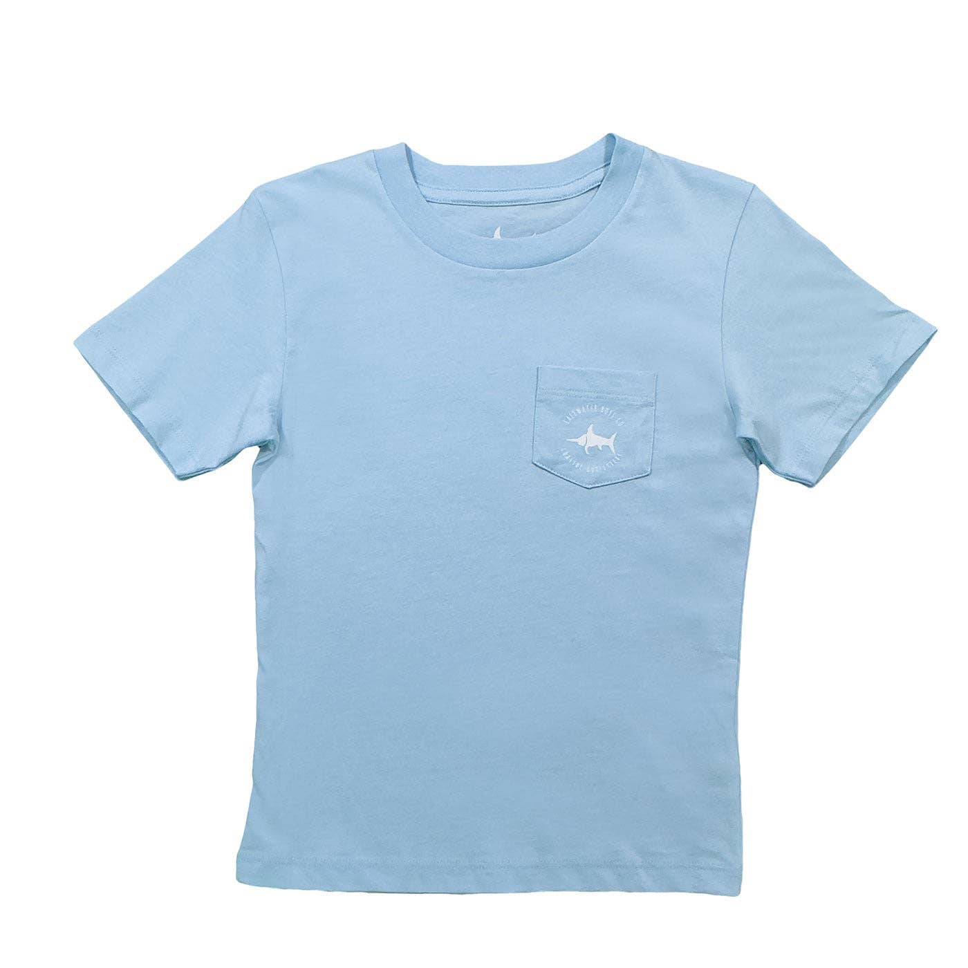 Saltwater Boys Co. Lures Graphic Tee: Light Blue